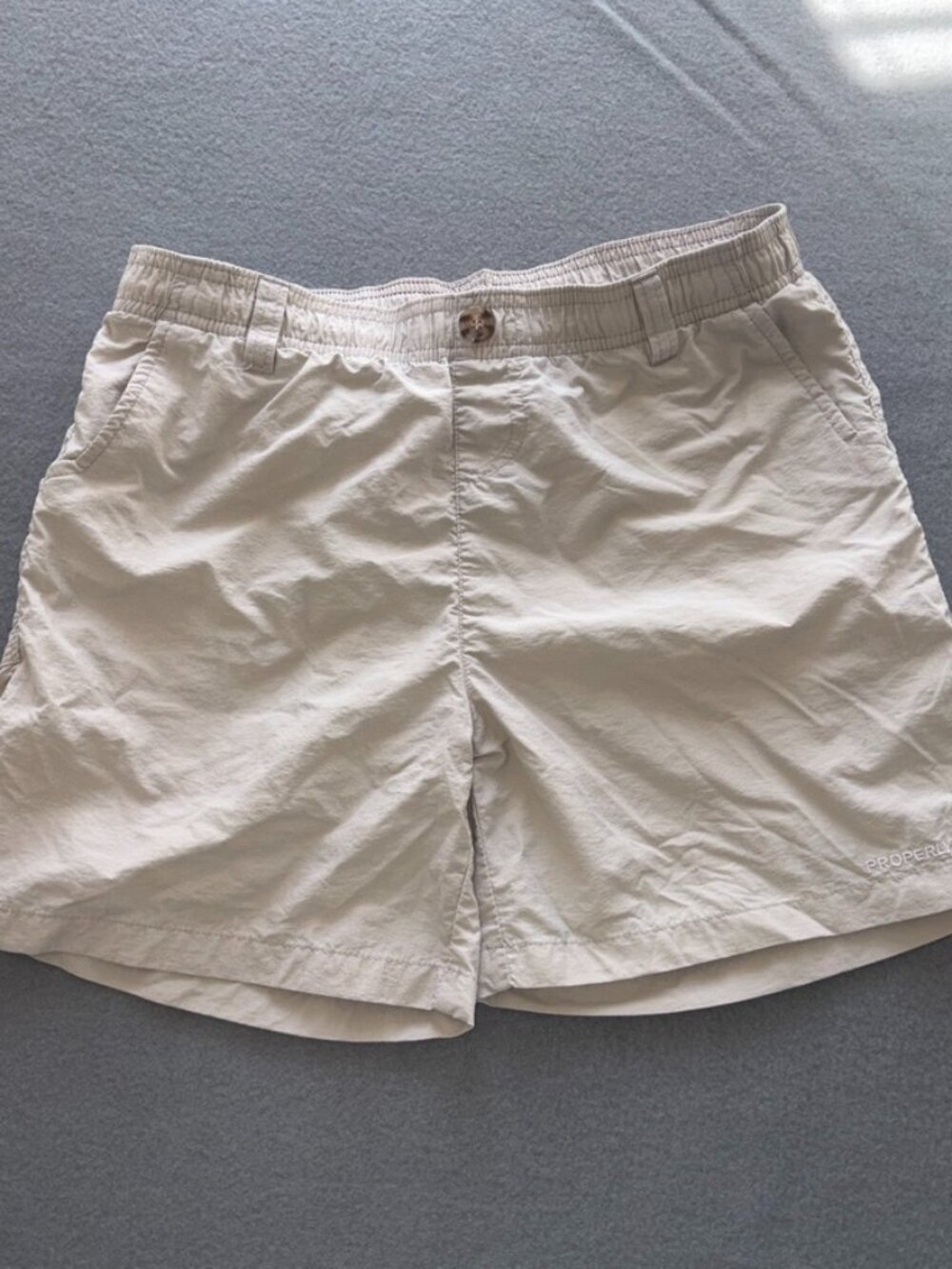 Boys' Properly Tied Mallard Short Performance Fishing Preppy Beige size YXL